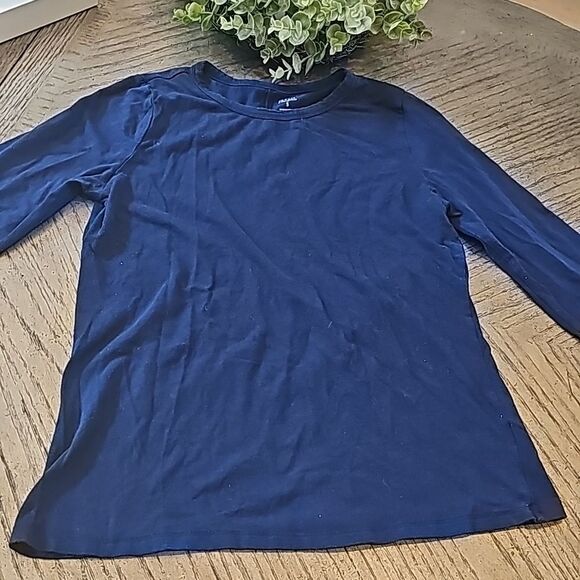 Navy long sleeve top size S a.n.a - Picture 1 of 10